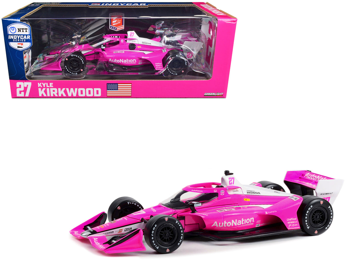 Dallara IndyCar #27 Kyle Kirkwood "AutoNation" Andretti Autosport (Road Course Configuration) "NTT IndyCar Series" (2023) 1/18 Diecast Model Car by Greenlight