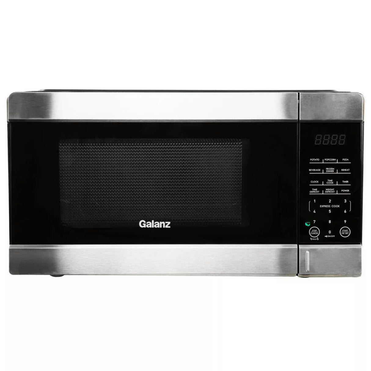 Galanz .9 Cubic Foot 900-Watt Microwave Oven With Stainless Accents - Steel - 0.9 cubic ft