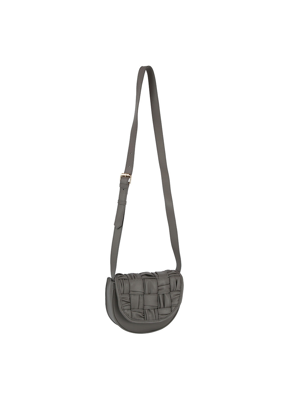 Woven front flap saddle bag by hfstylish