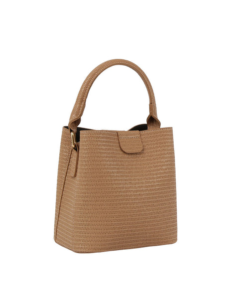 Textured multiple compartments tote by hfstylish