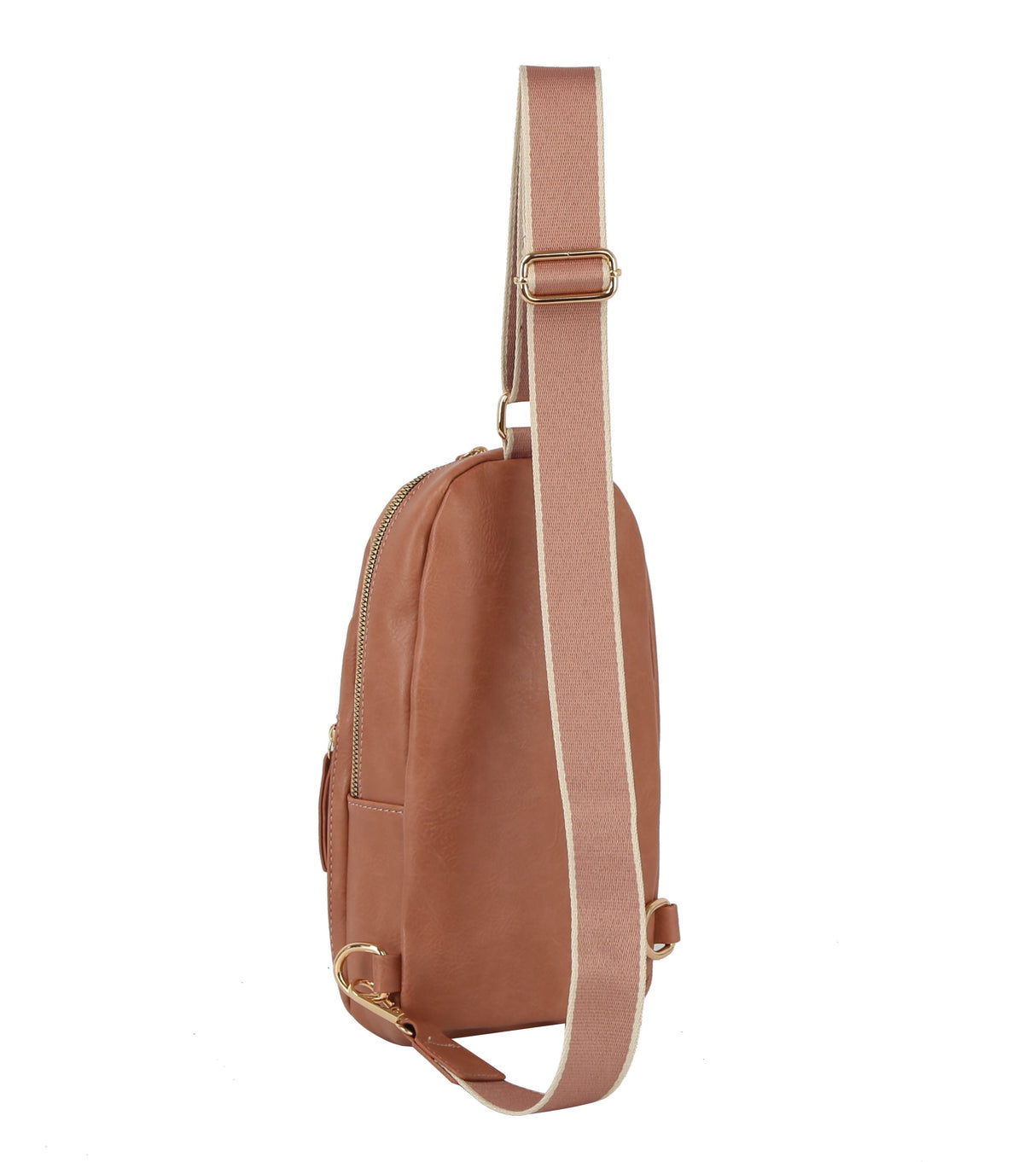 Multiple zip stripe sling bag by hfstylish