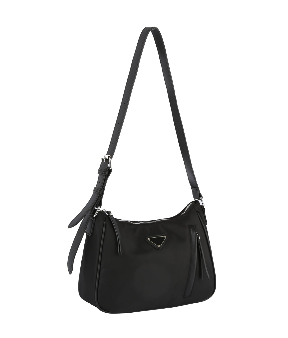 Welt pocket with zipper detailed shoulder bag by hfstylish