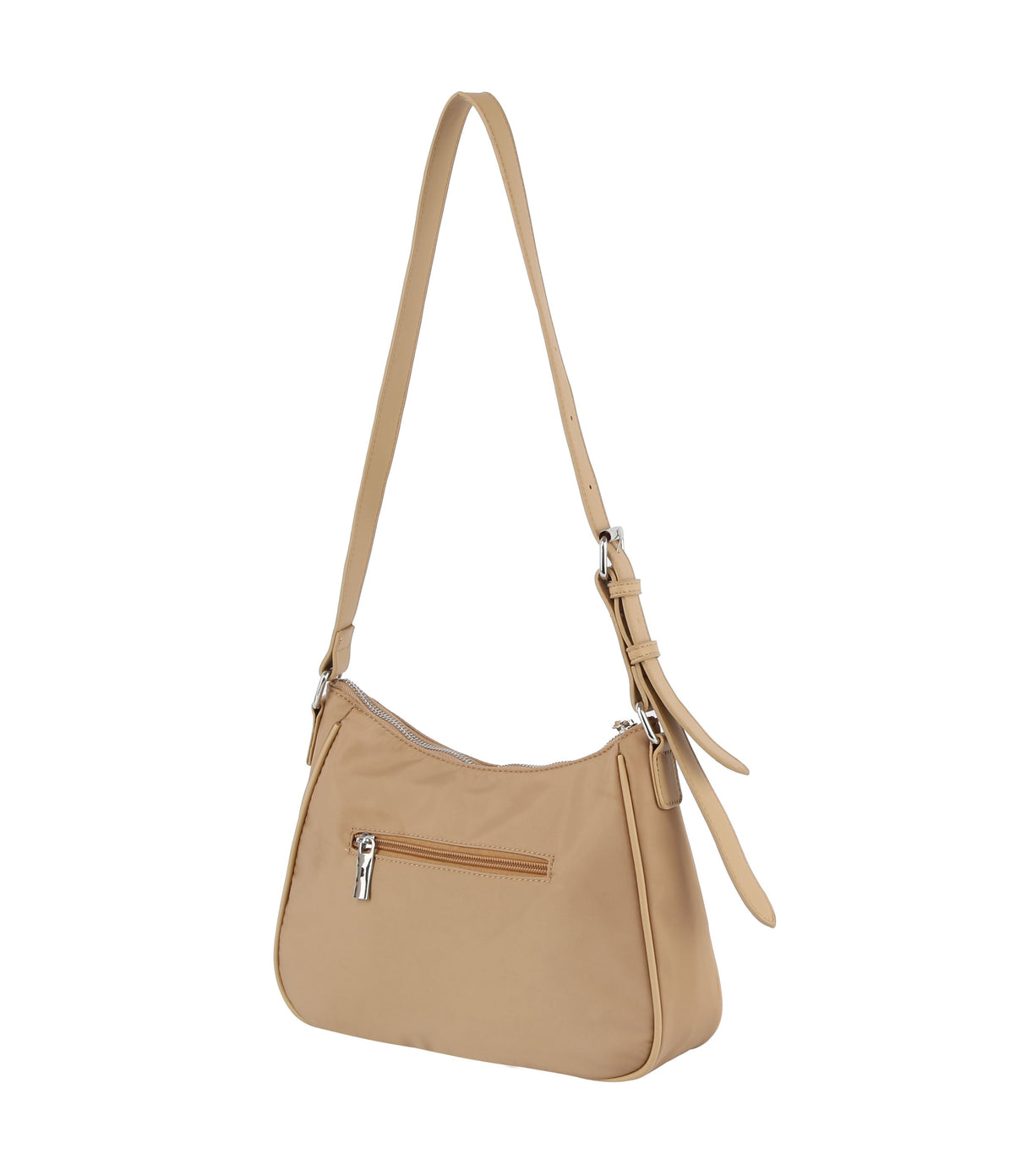 Welt pocket with zipper detailed shoulder bag by hfstylish