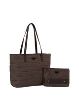 2 in 1 Quilted big tote with pouch by hfstylish