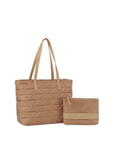 2 in 1 Quilted big tote with pouch by hfstylish