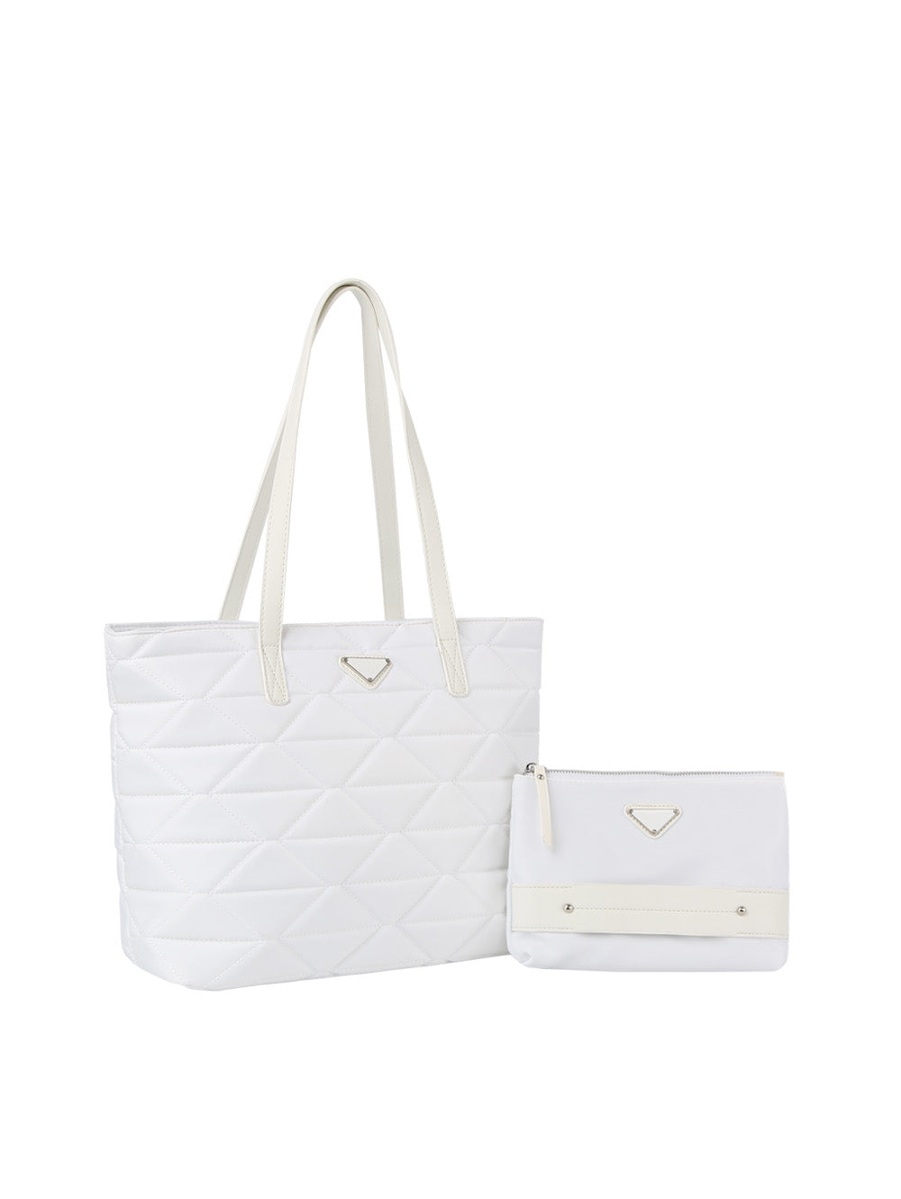 2 in 1 Quilted big tote with pouch by hfstylish