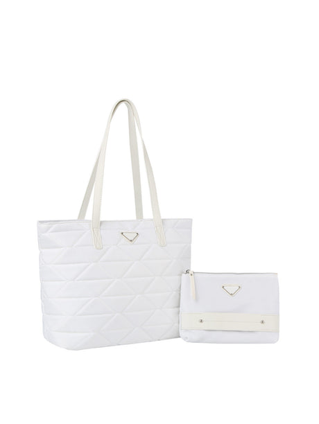 2 in 1 Quilted big tote with pouch by hfstylish