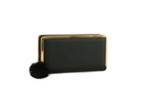 Women's Vegan Leather Wallet with Pom Pom Zipper by hfstylish