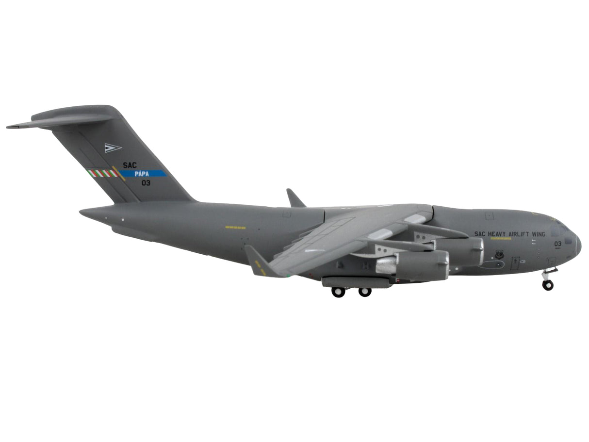 Boeing C-17 Globemaster III Transport Aircraft "SAC Heavy Airlift Wing SAC-03 Papa Air Base Hungary" NATO "Gemini Macs" Series 1/400 Diecast Model Airplane by GeminiJets