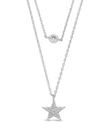 Sterling Silver Star Pendant CZ Layered Necklace by Sterling Forever