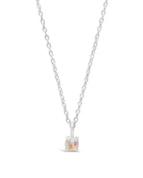 Sterling Silver Mini Opal Pendant Necklace by Sterling Forever