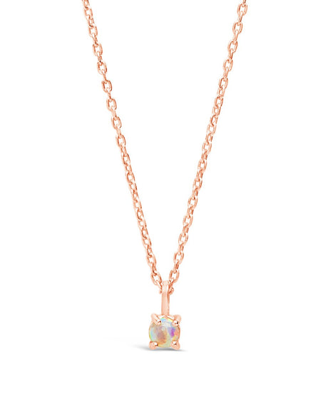 Sterling Silver Mini Opal Pendant Necklace by Sterling Forever