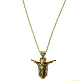 Studded Christ Pendant Necklace by BeyondEnvy