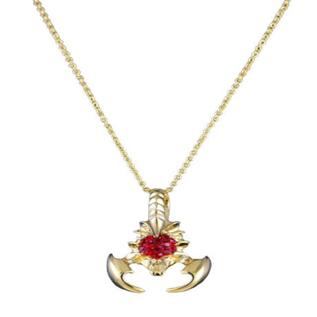 Studded Craw Fish Pendant Necklace by BeyondEnvy