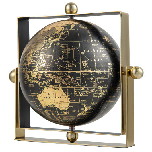 Geographic 6/ 8/ 10 Inch World Globe with Clear Printing and Square Frame-S