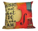 Gifts for Music Lovers | Music is What I Am | Pillow Cover | Home Decor | Throw Pillow | Gift for Musician | Music decor | Music Gifts by UniikPillows