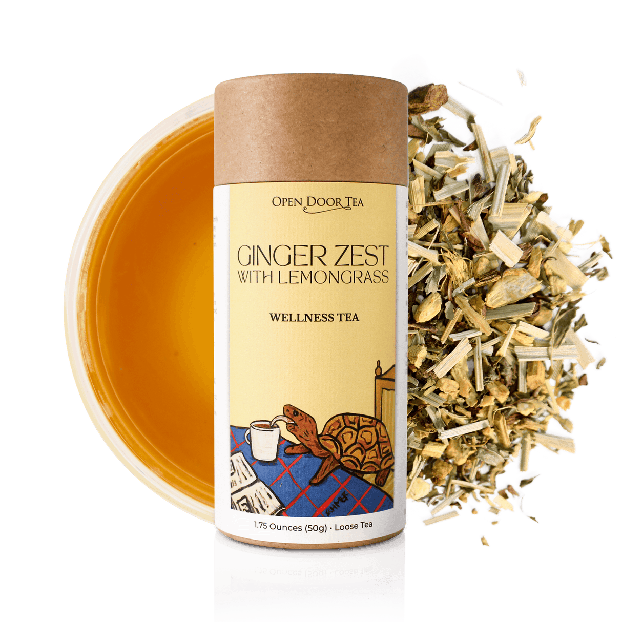 Ginger Zest with Lemongrass by Open Door Tea CT