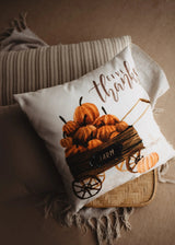 Give Thanks | Pumpkin Wagon Pillow | Farmhouse Pillows | Country Decor | Fall Throw Pillows | Cute Throw Pillow | Gift for her by UniikPillows