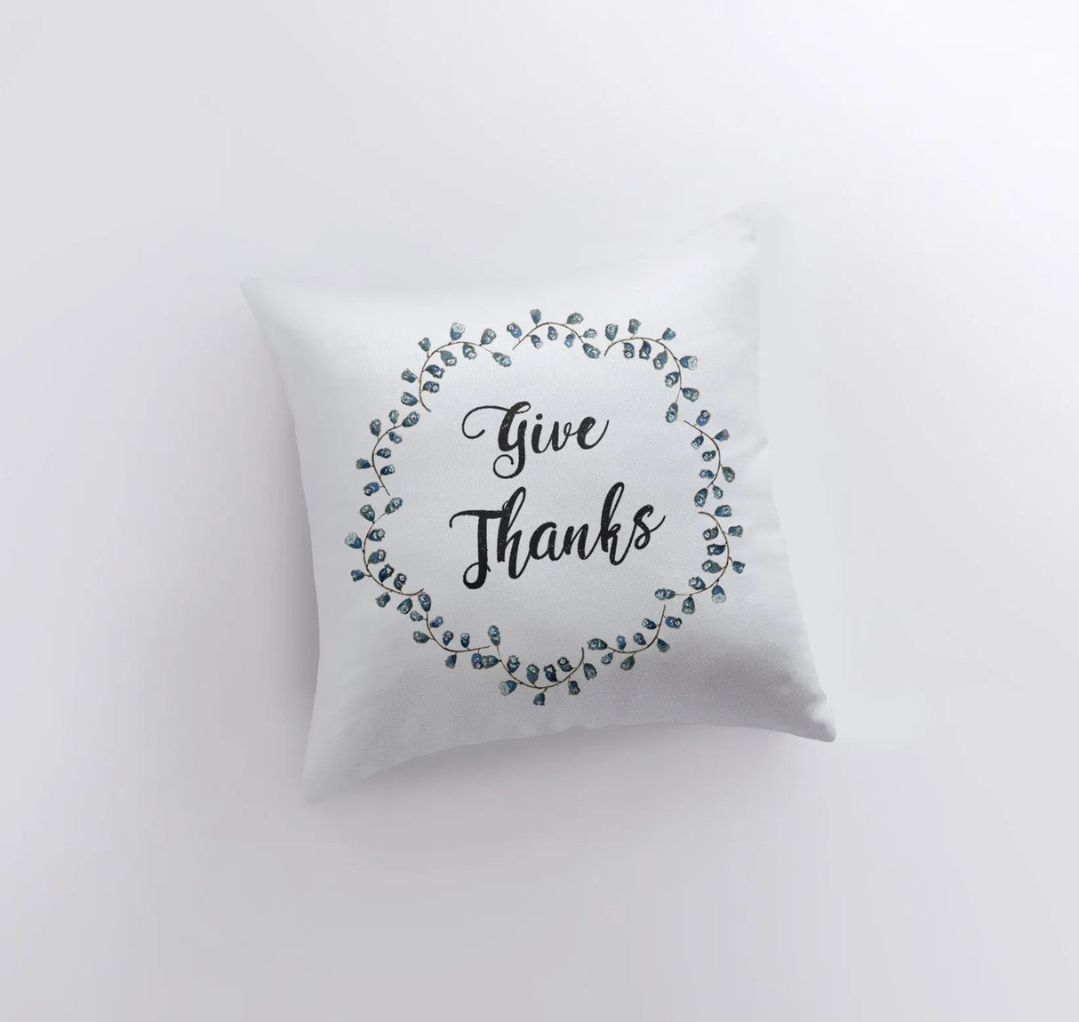 Give Thanks Wreath |  Throw Pillow Thanksgiving Décor | Farmhouse Pillows | Country Decor | Fall Throw Pillows | Cute Throw Pillows by UniikPillows