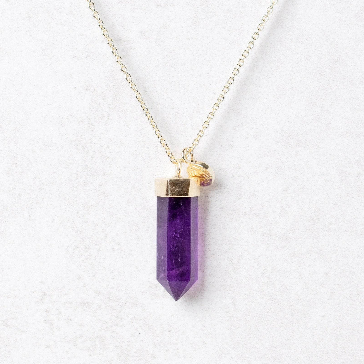 Amethyst Crystal Point Necklace by Tiny Rituals