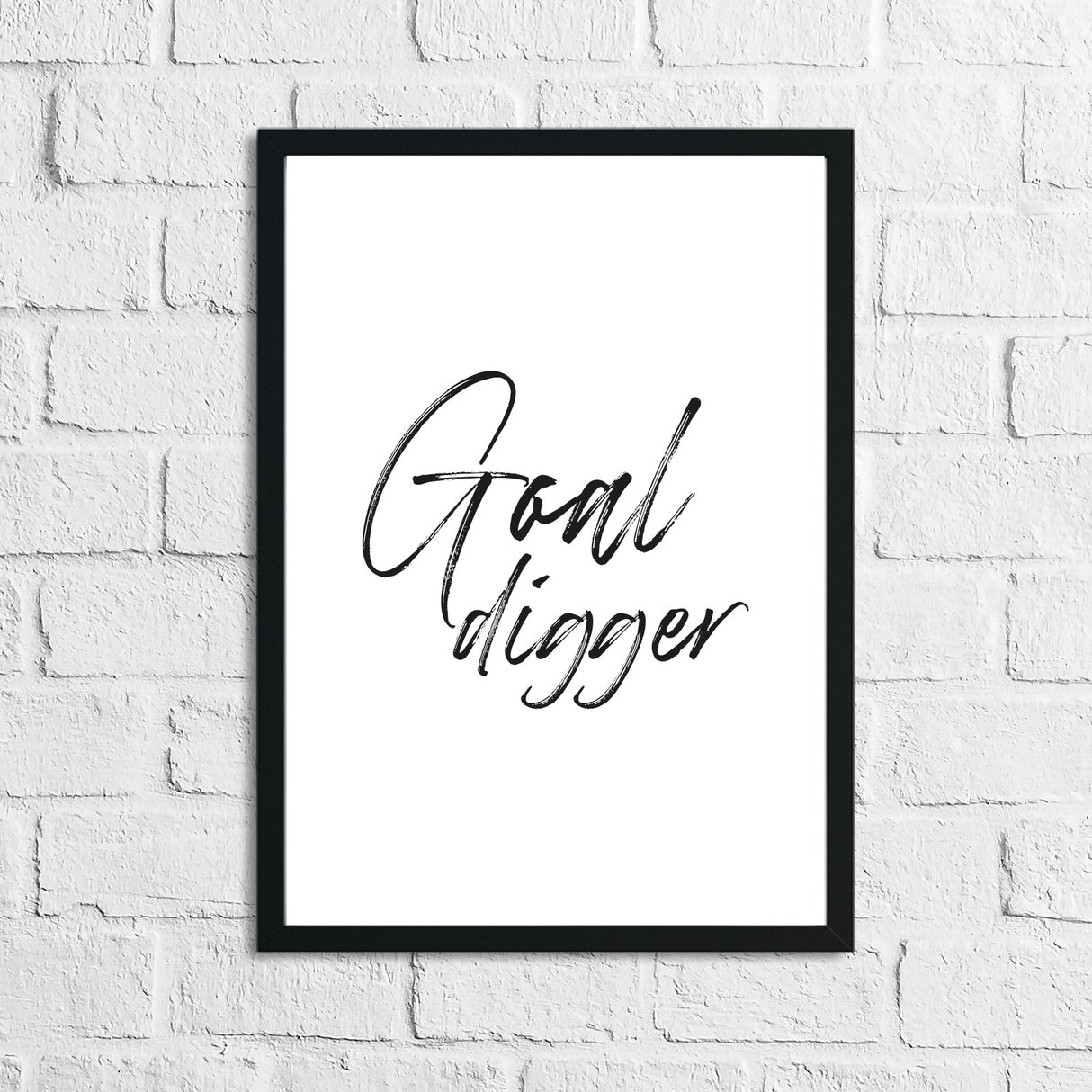 Goal Digger Simple Humorous Wall Decor Print by WinsterCreations™ Official Store