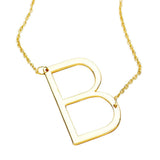 B Monogram Metal Pendant Necklace by Madeline Love