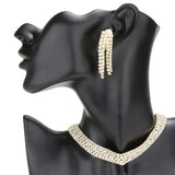 Bubble Crystal Choker Necklace & Clip Earring Set by Madeline Love