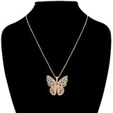 CZ Butterfly Pendant Necklace by Madeline Love