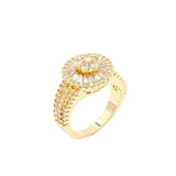 CZ Embellished Round Ring by Madeline Love