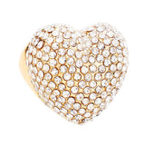 Colorful Heart Crystal Rhinestone Pave Stretchable Ring by Madeline Love