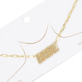 Gold Dipped Bride Message Pendant Necklace by Madeline Love