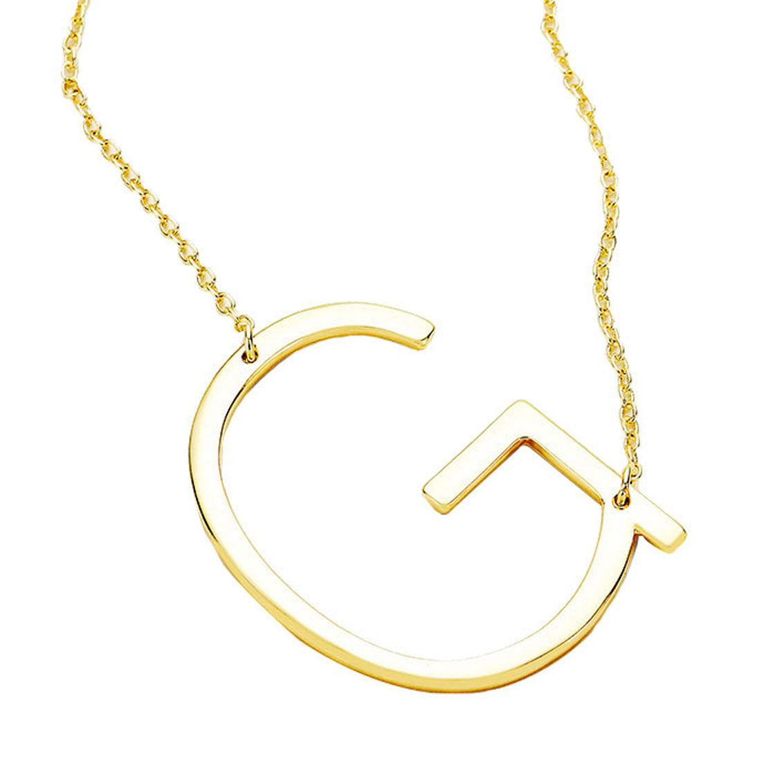 G  Monogram Metal Pendant Necklace by Madeline Love