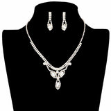 Marquise Stone Accented Rhinestone Pave Necklace by Madeline Love