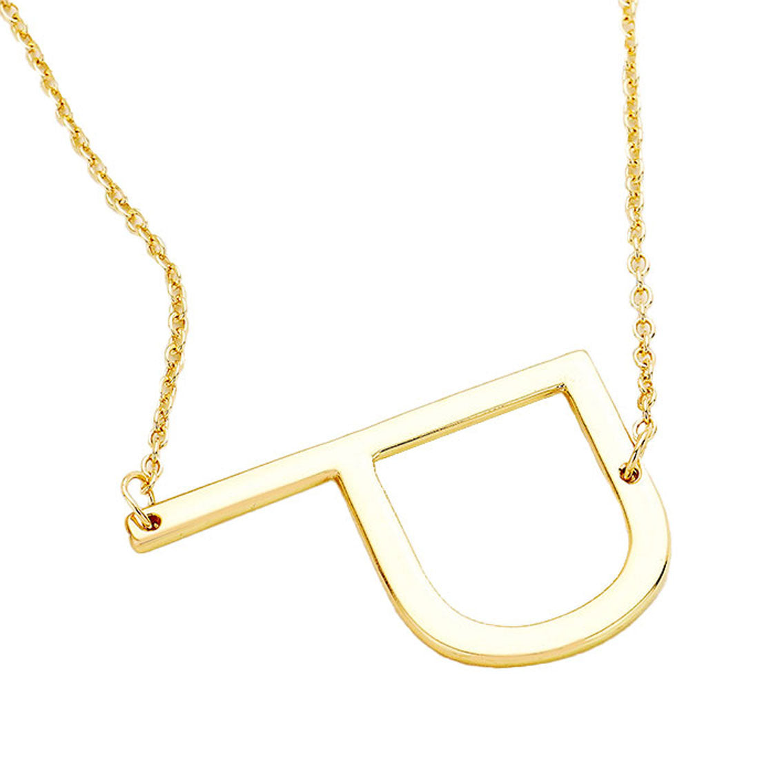 P Monogram Metal Pendant Necklace by Madeline Love