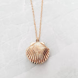 Gold Seashell Locket by Salt and Sparkle