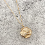 Gold Seashell Locket by Salt and Sparkle