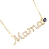 September Birthstone MAMA Message Pendant Necklace by Madeline Love