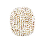 Wide Crystal Rhinestone Pave Stretch Ring by Madeline Love