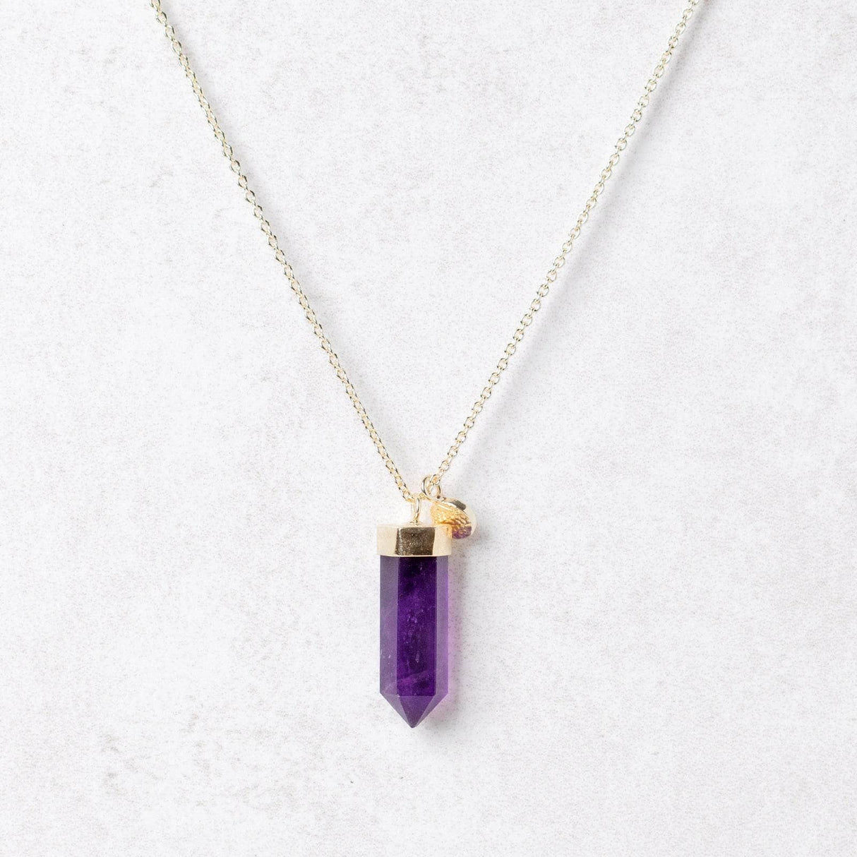 Amethyst Crystal Point Necklace by Tiny Rituals