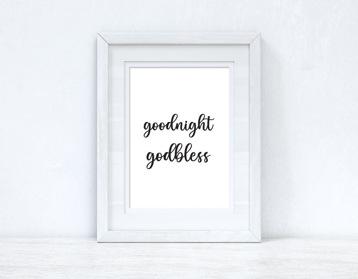 Goodnight Godbless Bedroom Room Wall Decor Print by WinsterCreations™ Official Store