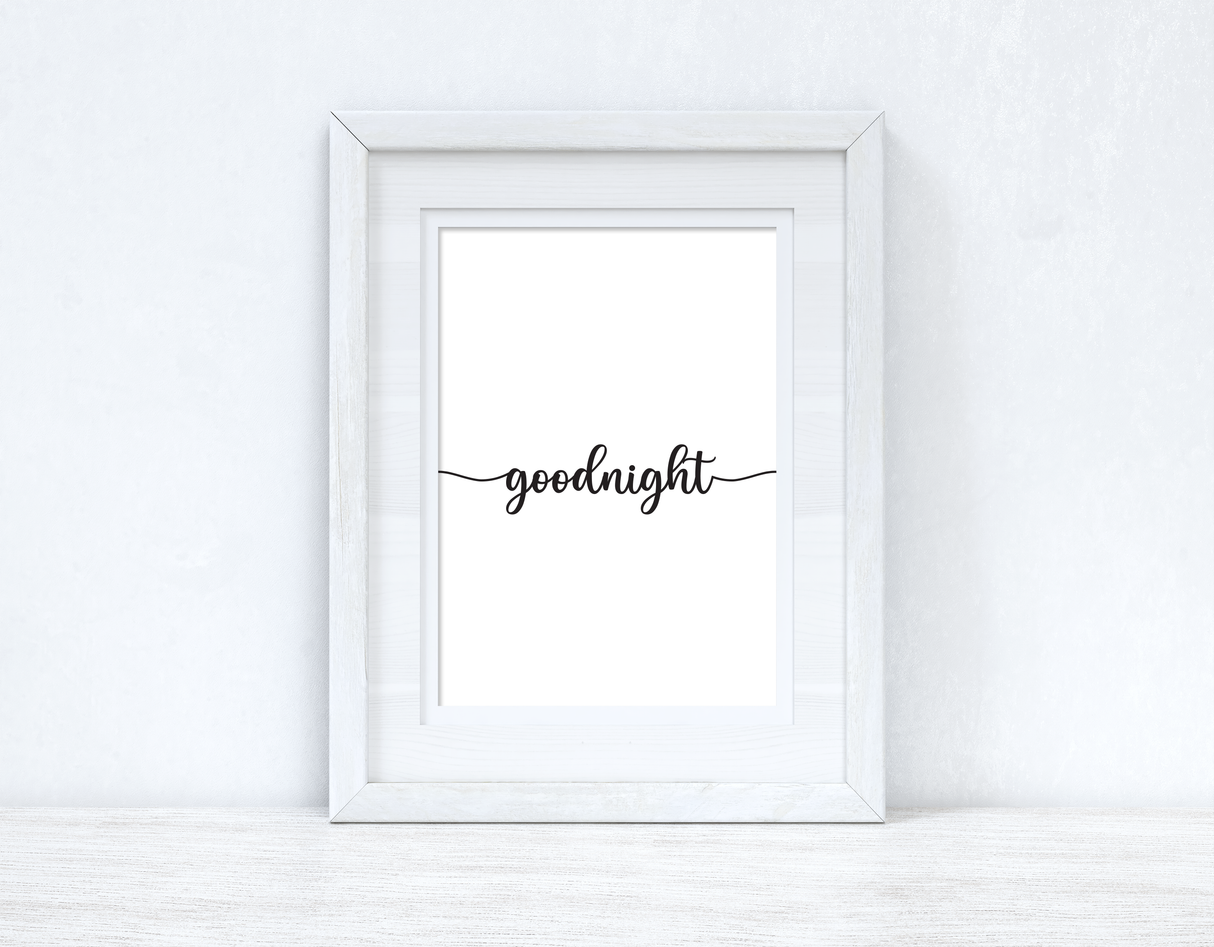 Goodnight Good Night Line Bedroom Room Wall Decor Print by WinsterCreations™ Official Store