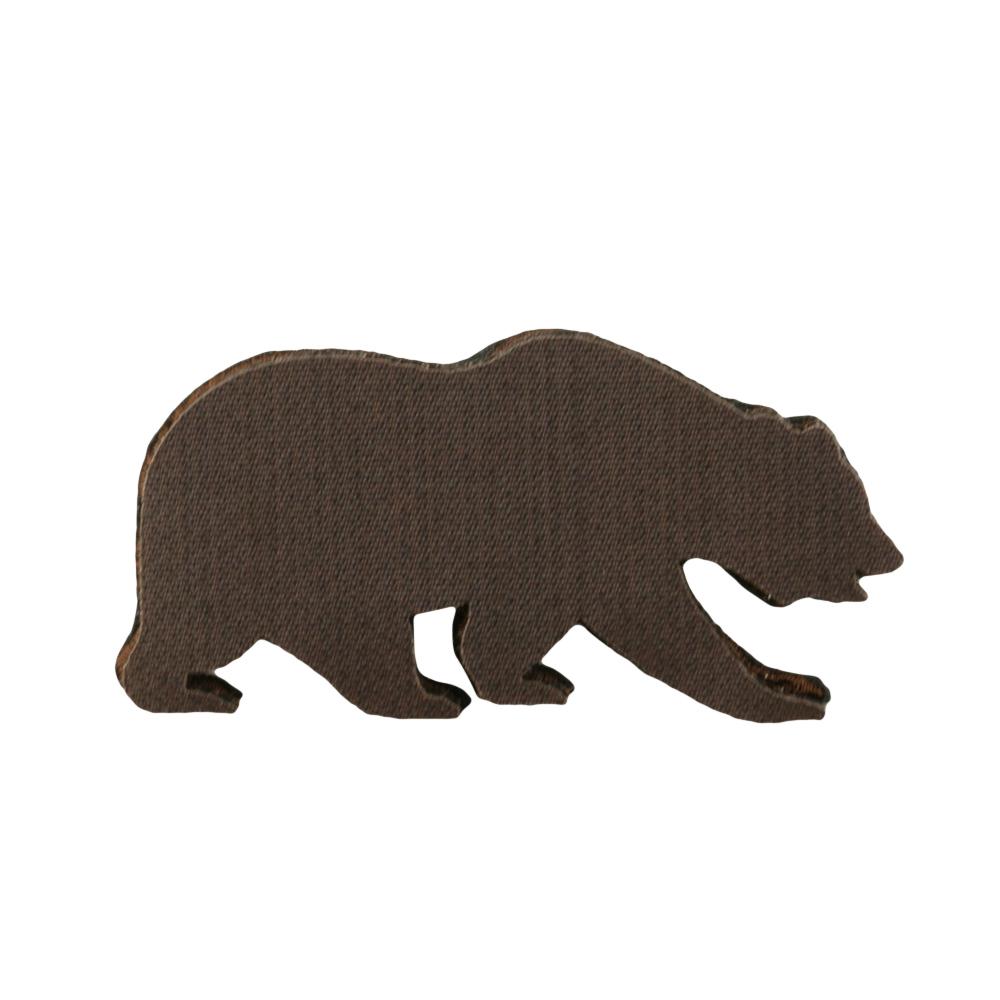 Brown Chenille Removable Bear Patch by Grassroots California