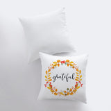 Grateful Pillow Cover |  Fall Thanksgiving Decor | Farmhouse Pillows | Country Decor | Fall Throw Pillows | Cute Throw Pillow | Gift for her by UniikPillows