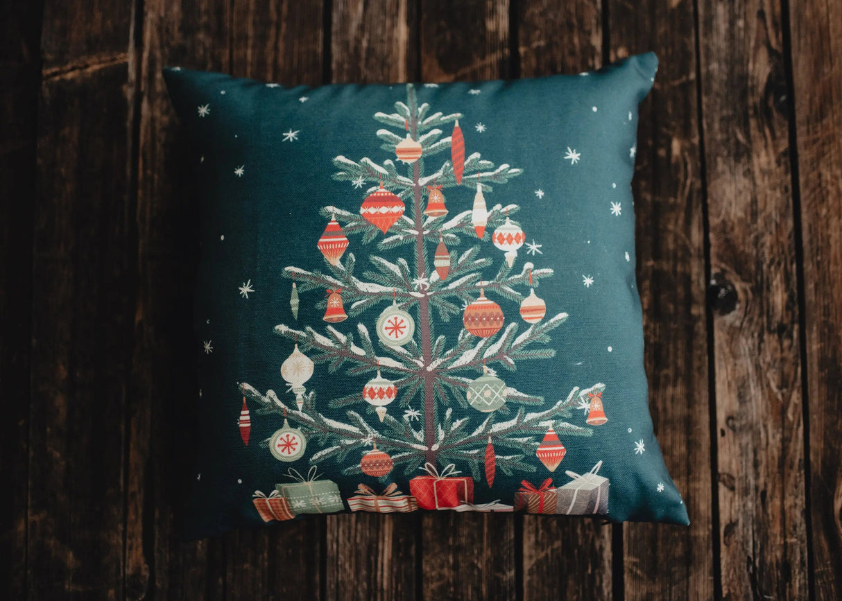 Green Nordic Pine Christmas Tree | Pillow Cover | Personalized Gift | Rustic Christmas Decor | Best Friend Christmas Gift | Christmas Gift by UniikPillows