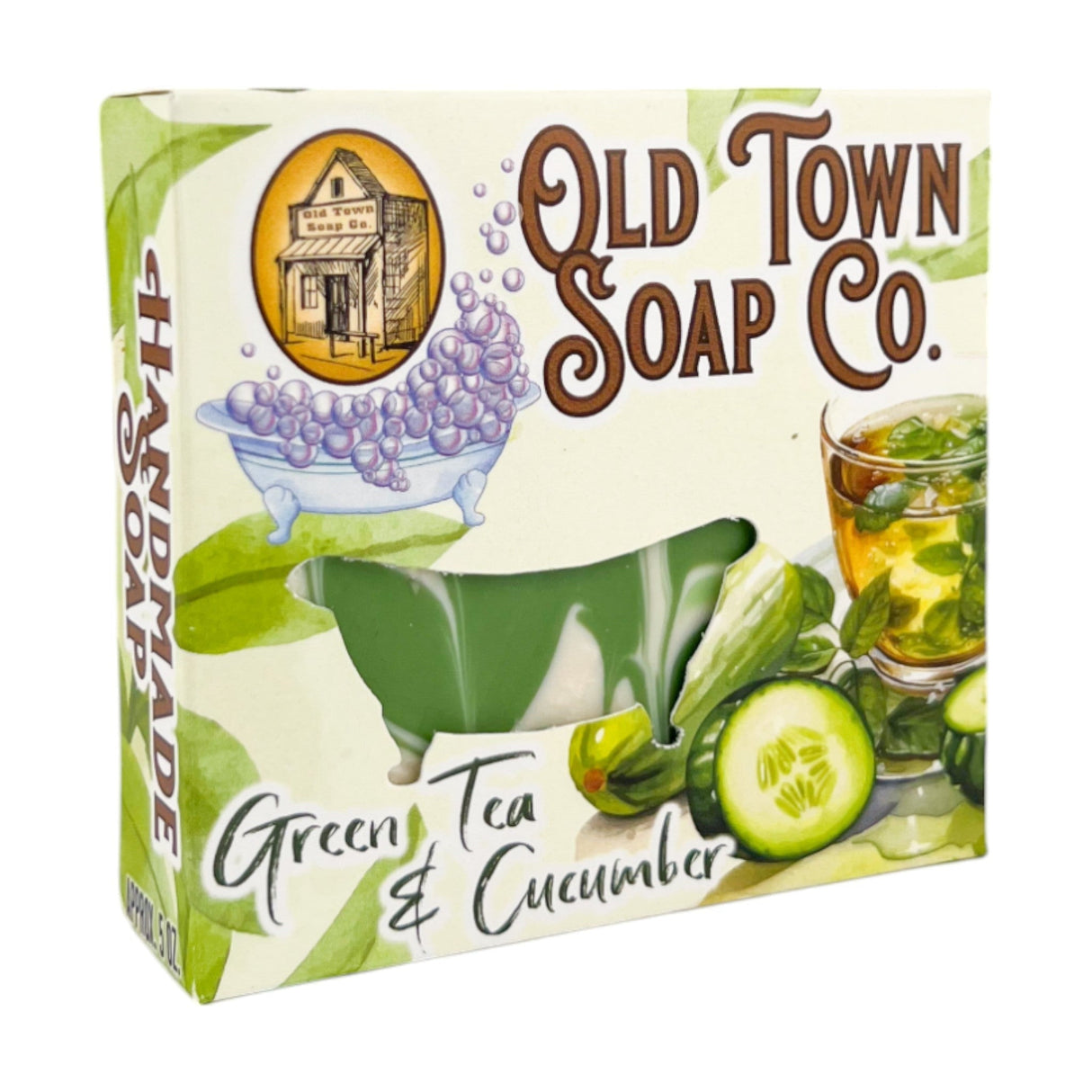 Green Tea & Cucumber -Bar Soap by Old Town Soap Co.