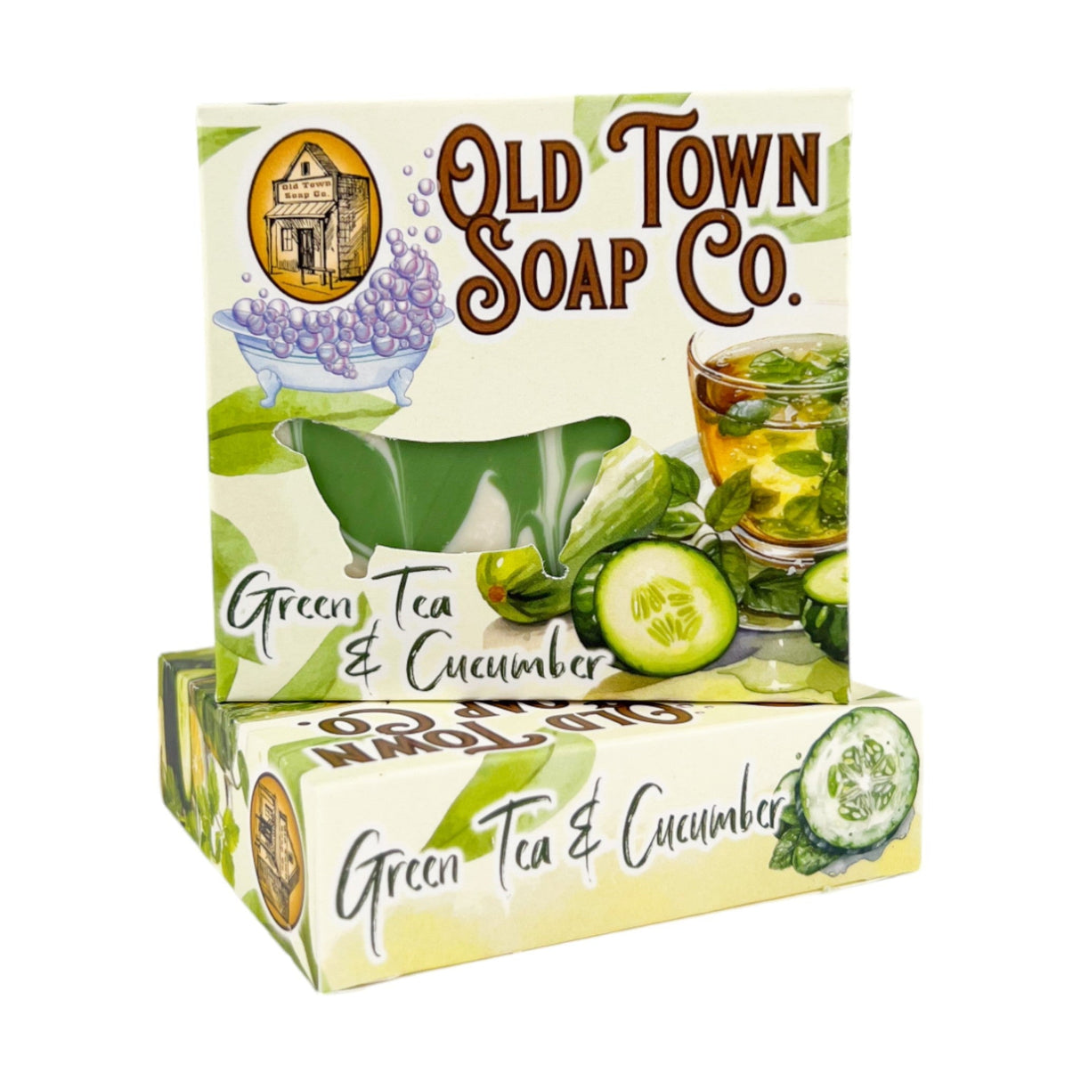 Green Tea & Cucumber -Bar Soap by Old Town Soap Co.