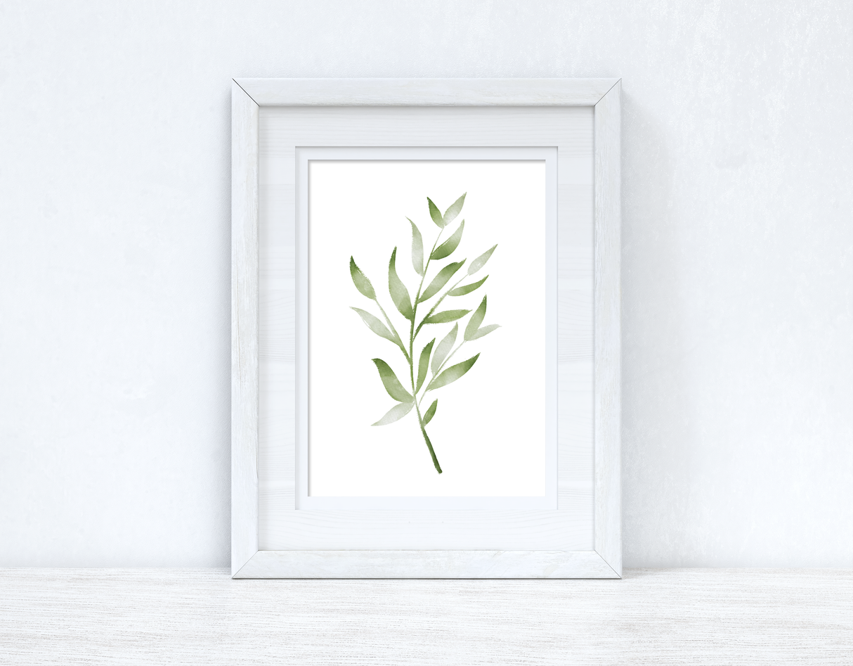 Greens Watercolour Leaves 3 Bedroom Home Wall Decor Print by WinsterCreations™ Official Store