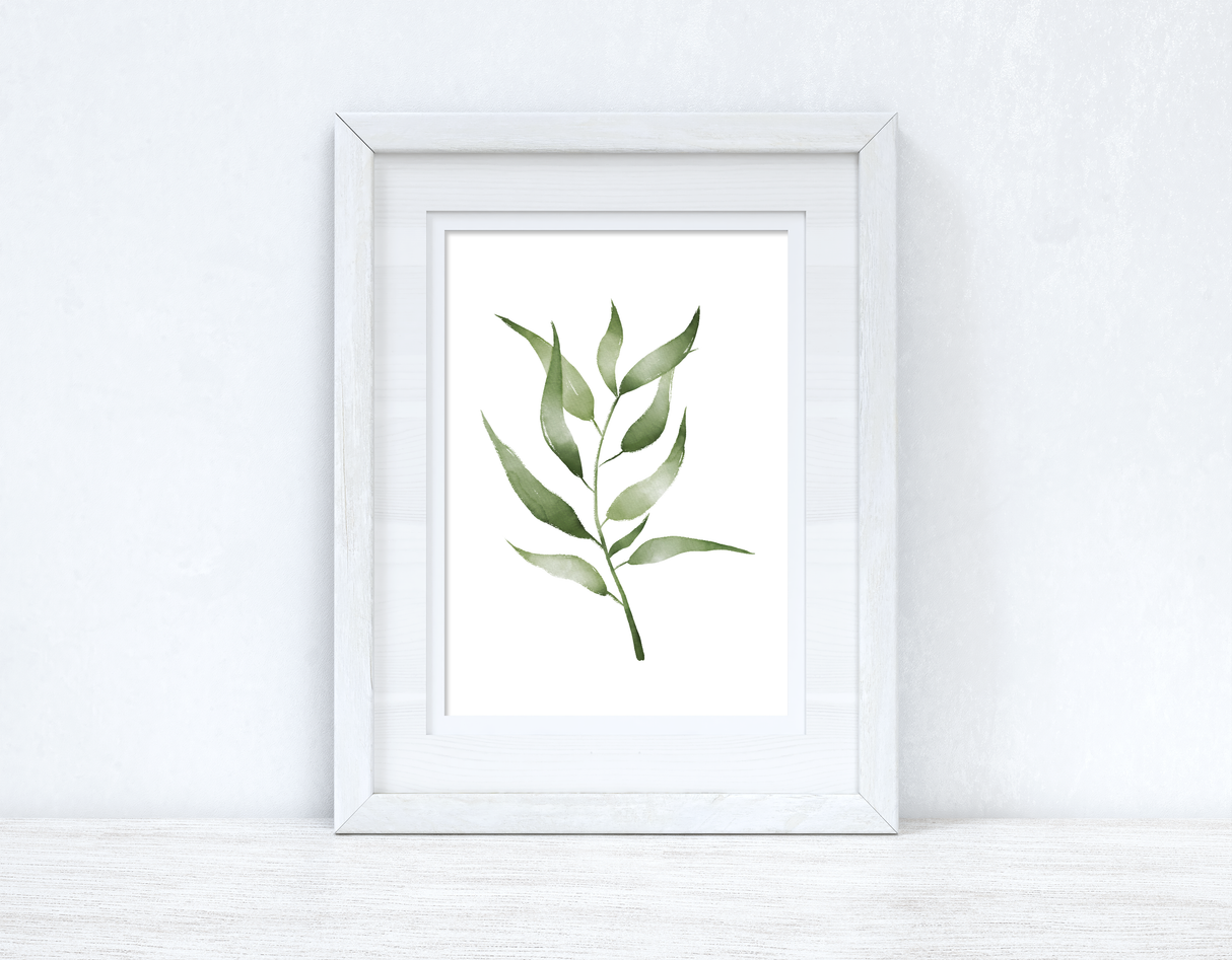 Greens Watercolour Leaves 4 Bedroom Home Wall Decor Print by WinsterCreations™ Official Store