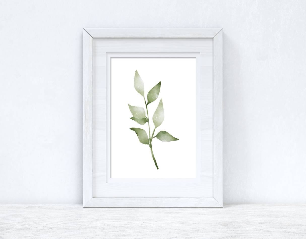 Greens Watercolour Leaves 5 Bedroom Home Wall Decor Print by WinsterCreations™ Official Store