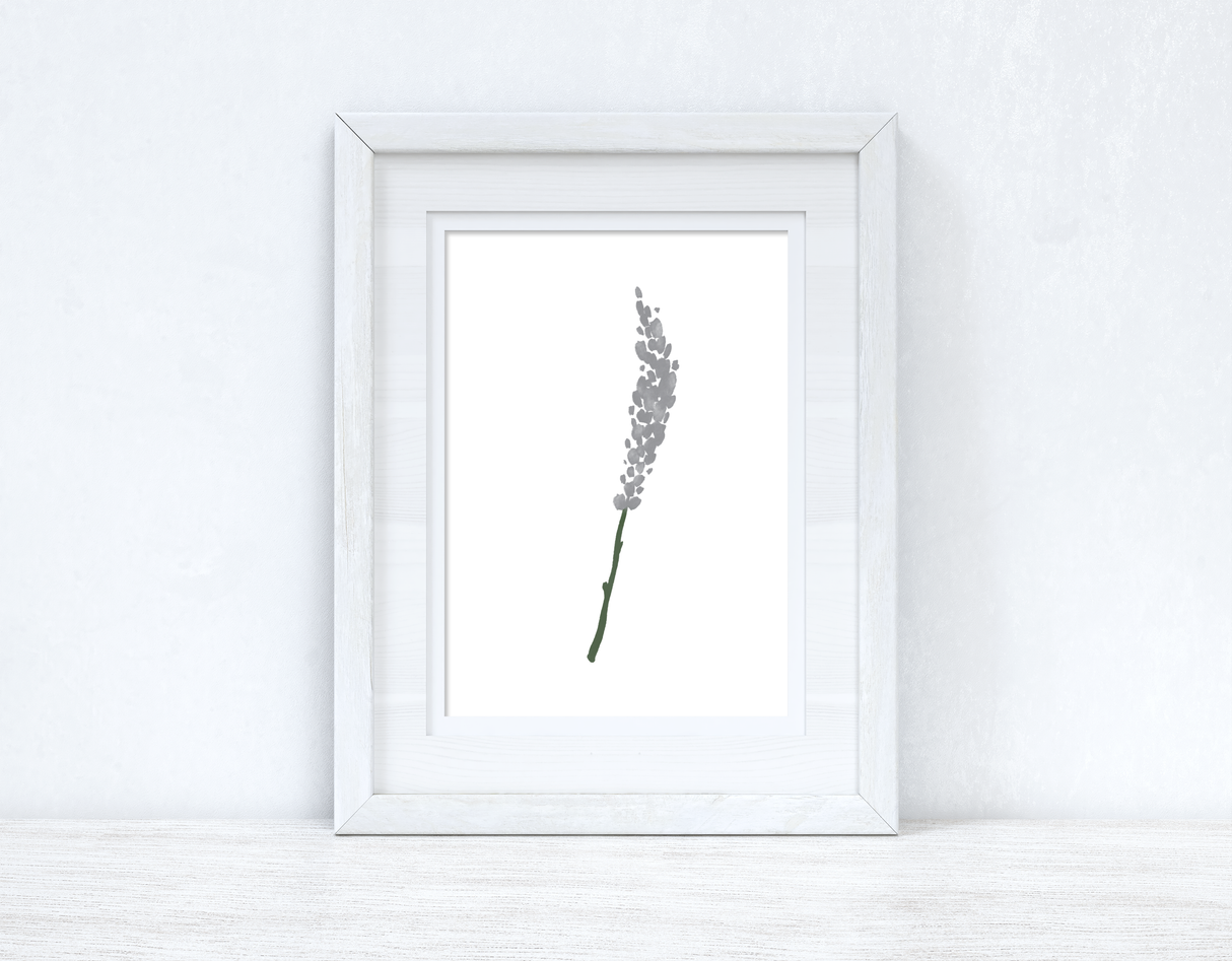 Grey Green Watercolour Flower 1 Bedroom Home Wall Decor Print by WinsterCreations™ Official Store